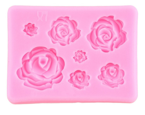 4pcs Molde De Silicona Flor De Rosa Margarita Fondant Resina