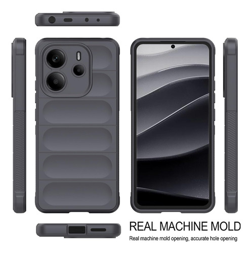 Funda Reforzada P/ Redmi Note 14 / 14 Pro / 14 Pro Plus - 5g Gris Oscuro 14 - 5g
