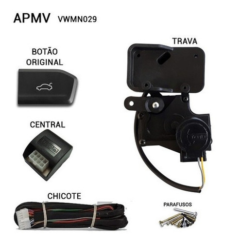 Kit Abertura Porta Malas Tragial Apmv3 Voyage G7 Botão Origi
