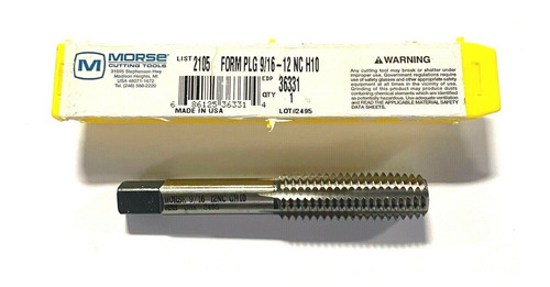 Morse 9/16-12 Tap Thread Forming Plug Tap Hss H10 Usa Ma Zts