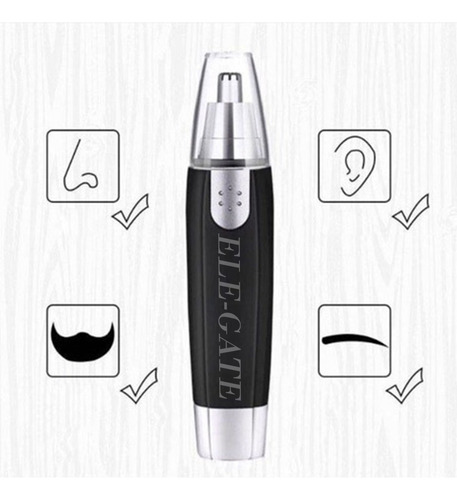 Cortadora Vello Nasal Orejas Acero Inoxidable Ergonomico Resistente Color Negro Ele-Gate