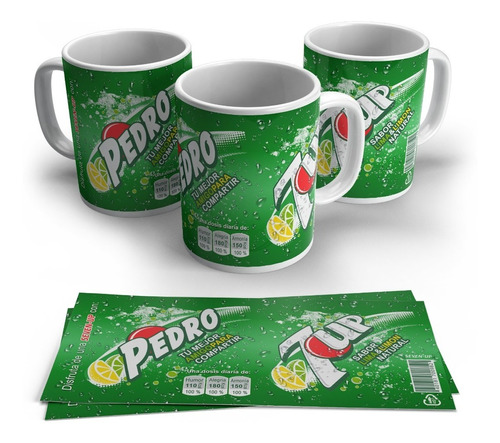 Seven Up Taza Diseño Bebidas Gaseosas Mugs Pocillos 