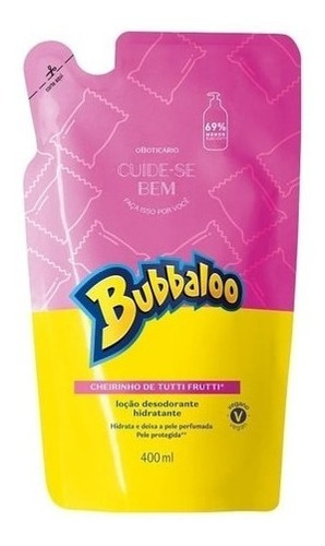 Refil Loção Hidratante Corporal Cuide-se Bem Bubbaloo-400ml Tipo De Embalagem -