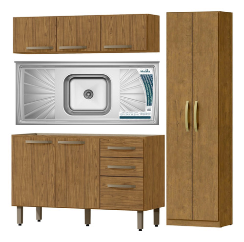 Kit De Cocina Bajo Mesada + Pileta + Aereo + Panelero