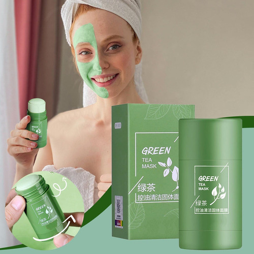 2×máscara Té Verde En Forma V En Barra, Sin Poros, Másca