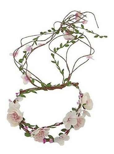 Caida Floral Guirnalda Nupcial De La Flor Ajustable Diadema 