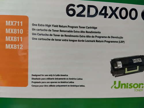 Toner Lexmark 62d4x00 Mx711 Mx810 Mx811 Mx812 624x Tinta Negro