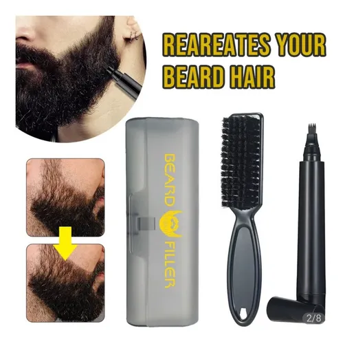 Lapiz Barba Perfila Rellena Estuche Para Cargar Cepillo