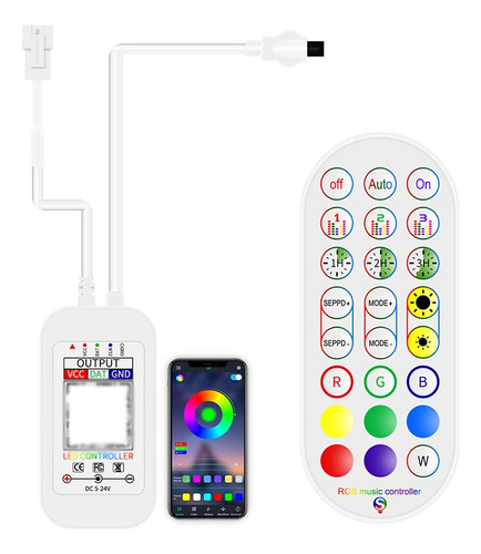 Controlador-5v A 24v-app-bt-audioritmico-rayo-1 Salida