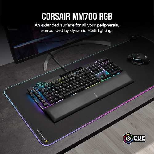Corsair Mm700 Rgb, Pad De Mouse Para Juego Con Rgb Con Usb