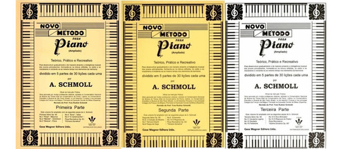 Kit Novo Método Para Piano A. Schmoll Volumes 1, 2 E 3