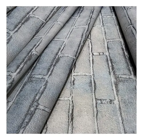 comprar Tnt Estampado Bloco Tijolo Concreto Cinza  7,00m X 1,40m