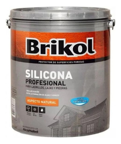 Brikol Silicona Profesional  X 20 Lt. Base Agua Mapache