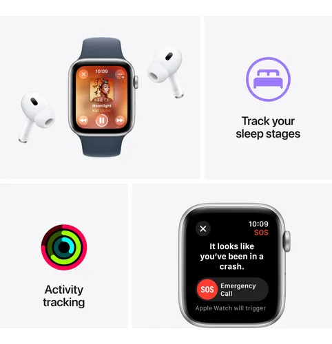 Smartwatch Apple Watch Se 2ª Generación Gps 1.732 In Alumini Color De La Caja Diseño De La Malla Color De La Malla Color Del Bisel
