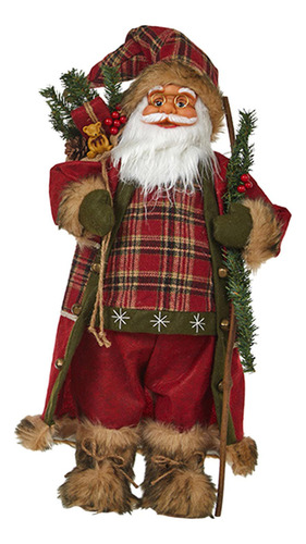 Estatuilla De Papá Noel De Pie, Decoración 45cm