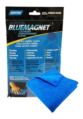 Imagen 1 de 1 de Paño De Microfibra Norton Bluemagnet 40 X 40 Cm - Rex