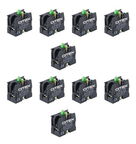 Bloco de contato Zb2-be101 Na verde Com 10