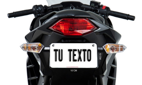 Placas Para Moto Personalizadas 10x15cm Aluminio
