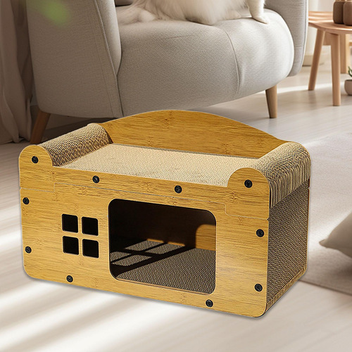 Casa De Cartón Para Gatos, Cama De Salón, Castillo, L