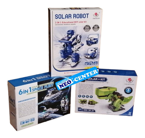 Pack X3 Kit Robot Solar: 6en1 + 3en1 Dinobot + 3en1 Scorpion