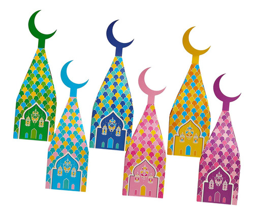 6 Piezas Cajas De Dulces Eid Mubarak Caja De Embalaje De