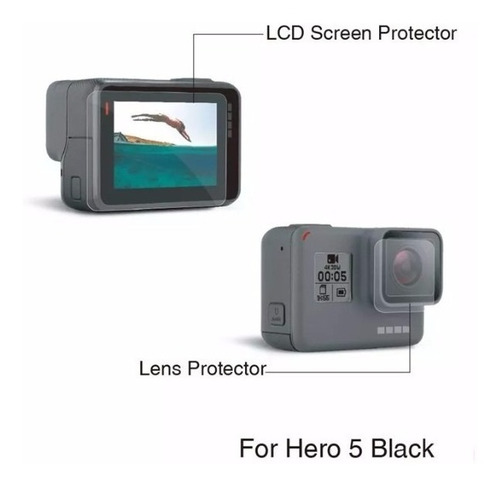 Película Para Gopro Hero 7 Black 5 6 Cover Case Transporte
