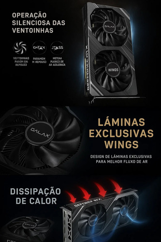 Placa De Vídeo Galax Oc Geforce Rtx 3050 6gb Ex Gddr6