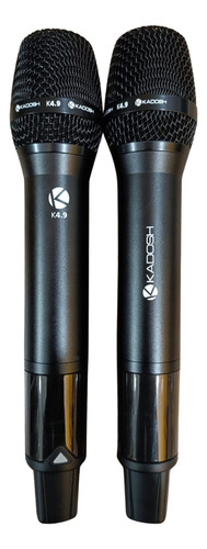 Microfone Sem Fio Duplo Kadosh Uhf Recarregável K492m Rec B6