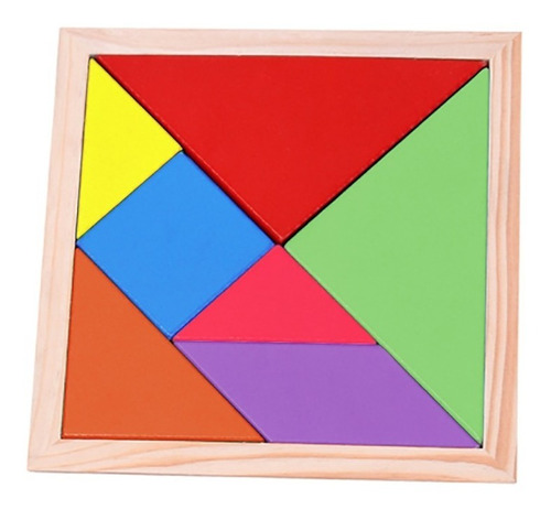 Rompecabezas Tangram De Madera Juguete De Aprendizaje