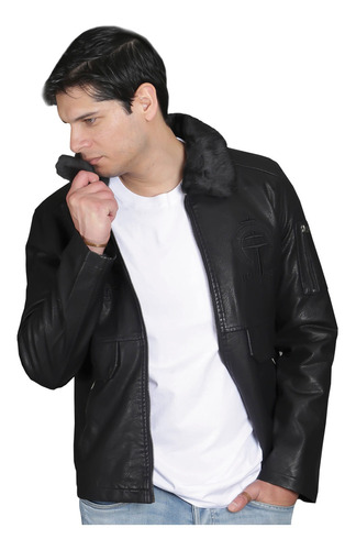 Chaqueta Ecocuero Chg48 Negro