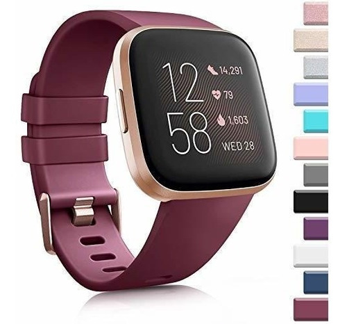 Malla Para Fitbit Versa Wine Red / - Small