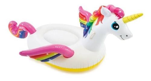 Flotador Inflable Unicornio Montable Para Piscina Intex