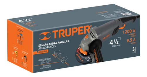 Esmeriladora Angular 4 1/2 ' Esmeril 1200 W Profesional Rudo