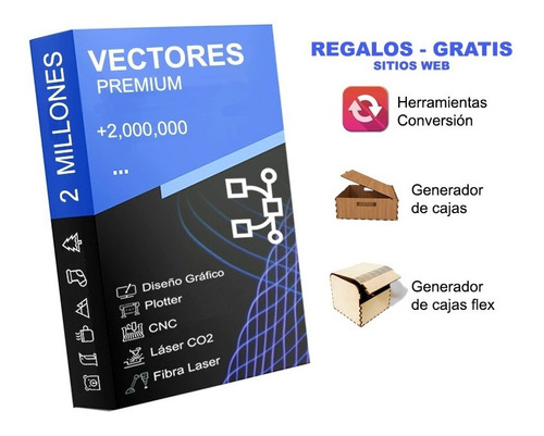 +2,000,000 Vectores Corte Grabado Laser Cnc Fibra Co2 Free