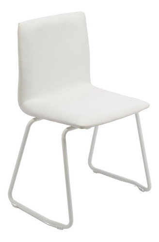 Imagen 1 de 9 de Silla De Comedor Tapizada Diseño Quina Base Blanca Rossi