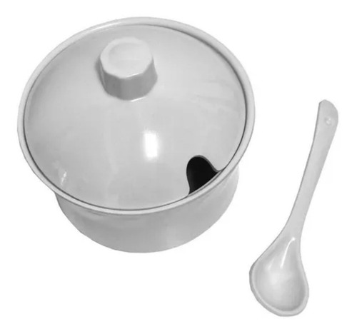 Imagen 3 de 4 de Set X6 Azucarera Quesera Melamina Con Tapa Y Cuchara