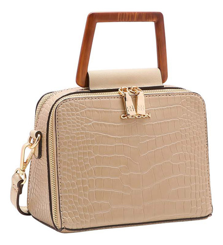 Bolsa Feminina Chenson 3483512 Cor Napa Soft Natural