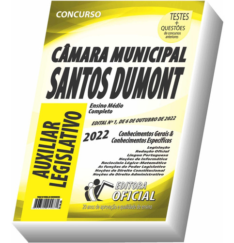 Apostila Câmara De Santos Dumont - Mg - Auxiliar Legislativo