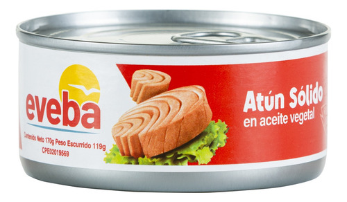 Lata Atun En Aceite Eveba 170gr 0568 Ml.