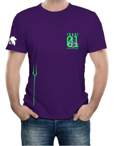 Remera Evangelion Anime Eva 01 Shinji Ikari Algodon Calidad 