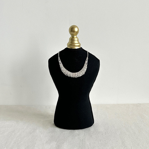 Soporte De Collar Sopla De Exhibición De Joyas De Negro