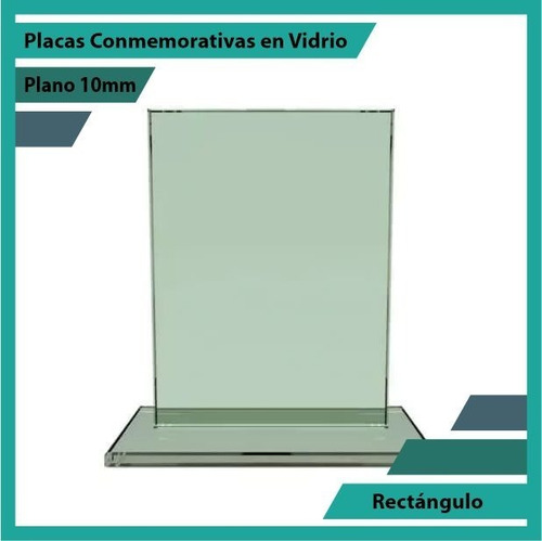 Trofeo En Cristal Referencia Rectangulo Pulido Plano 10mm