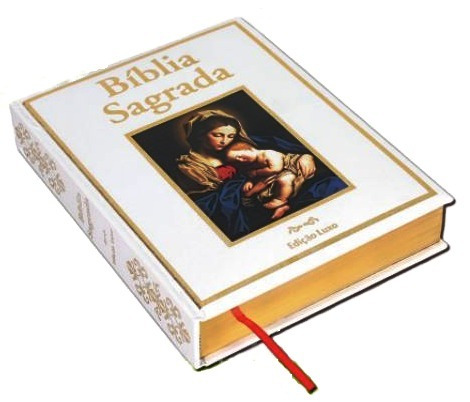 Bíblia Sagrada Católica Grande: Edição Luxo Pae - Branca
