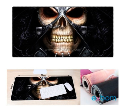 Mouse Pad Gamer Para Teclado E Mouse Caveira Esqueleto