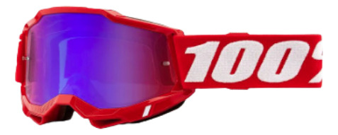Goggle 100% Accuri 2 Rojo Lente Rojo Con Azul
