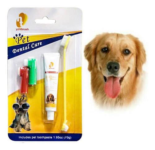 Cepillo Y Pasta De Dientes Para Mascotas Perro Crema Dental