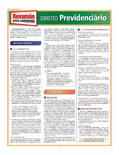 Resumao Concursos - Direito Previdenciario