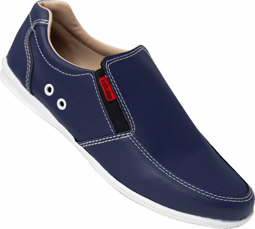 Zapato Náutico Simil Cuero Azul