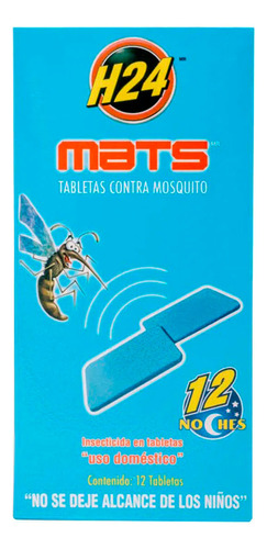 Insecticida Repelente Mosquitos H24 Láminas Mats