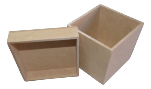 Caja Cubo 10x10x10cm Fibrofácil Souvenir Para Pintar X25un.